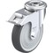 Blickle Kingpin Swivel Caster, PU, 5", Brake LER-PATH 125KF-FI - alternate 1