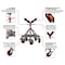 Jet 5-Leg Pipe Jack Stand w/ Casters & Steel Rollers (JPJ-5LG-SR) - JPJ-5LG-SR - alternate 4