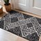 World Rug Gallery Abstract Geometric Pattern Shag Area Rug 2 ft x 3 ft Anthracite WR127ANTHRACITE2X3 - alternate 1