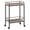 Homeroots Gray and Black Steel Rolling Bar Cart 530447 - alternate 2