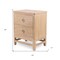 Homeroots 30" Sand Wood and Solid Wood Square Two Drawer Nightstand with USB Port 571348 - alternate 2