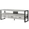 Homeroots 59in Black and Gray Cabinet Enclosed Storage TV Stand 332967 - alternate 4