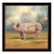 Homeroots Piper the Pig Black Framed Print Wall Art 404827 - alternate 1