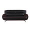 Homeroots 80" Black Leather Sofa With Silver Legs 329455 - alternate 1