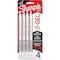 Sharpie S-Gel Pens, 0.7 mm Medium Pen Point, Black Ink, Gel-based, White Metal Barrel, 6PK 2126207 - alternate 1