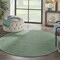 Homeroots 6' Blue Round Power Loom Area Rug 522475 - alternate 4