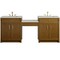 James Martin Vanities Bellshire 84" Dual Vanity Set with 24" Make-Up Counter, Honey Oak w/3 cm Siberian Silestone Top 660-VMC84-HNO-3SFR - alternate 1