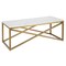 Homeroots 46" Gold Faux Marble And Steel Sled Coffee Table 520938 - alternate 3