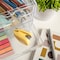 Martha Stewart Brody 2 Pack Plastic Stackable Office Desktop Organizer Boxes with 2 Drawers, 6 x 7.5 BE-PB4513-2-CLR-MS - alternate 4