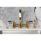 Kingston Brass Bridge Kitchen Faucet with Brass Sprayer, Brushed Brass KS8267DKLBS - alternate 3