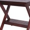 Homeroots Compact X Shape Teak Shower Outdoor Bench With Shelf In Brown Finish 376688 - alternate 2