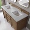 James Martin Vanities Brittany 60" Double Vanity, Pecan w/ 3 CM Ethereal Noctis Silestone Top 655-V60D-PCN-3ENC - alternate 3