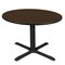 Regency Round Cain Large X-Base Breakroom Table, 48 in W, 48 in L, Neo Walnut TB48RNDNW - alternate 1