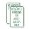Signmission Parking Reserved for Hotel Guests Only, 12'' X 18'' 2 Signs, Heavy Gauge Aluminum, 2PK A-1218-2PACK-23385 - alternate 1