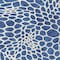 Homeroots 8' Navy Blue And Ivory Round Geometric Washable Indoor Outdoor Area Rug 595099 - alternate 3