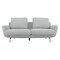 Homeroots 89" Light Gray Sofa With Black Legs 480935 - alternate 1