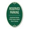 Signmission Reserved Parking Unauthorized Vehicles Will B, 12 Inch X 18 Inch Designer, Heavy Gauge Aluminum A-OV-G-1218-9758 - alternate 1