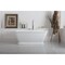 Kingston Brass 71-Inch Acrylic Oval Rectangular Double Ended Pedestal Tub with Drain, No Faucet Drillings VTSQ713224 - alternate 2