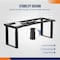 4Dock 72in W x 32in D Particleboard Tabletop Black Frame Electric Standing Desk w/ Four-Motor and 3-Stage ET223Q-MAX - alternate 3