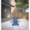 Homeroots 35" Blue Heavy Duty Plastic Adirondack Chair 530700 - alternate 4