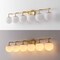 Jonathan Y Louis Parisian Globe 40" 6-Light Metal/Frosted Glass Modern Contemporary LED Vanity Light, Gold Paint JYL3560A - alternate 4