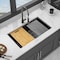 Wrightmaster 33 in. Undermount Single Bowl Granite Composite Kitchen Sink with Accessories ZOR-P178322 - alternate 3