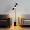 Homeroots 65" Black Three Light Tree Floor Lamp With Black Metal Drum Shade 523591 - alternate 1