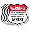 Signmission No Trespassing Shield Sign Warning You A, 6 inch X 6 inch, Vinyl Decal, 5PK SHI-D-5PACK-6-423 - alternate 1