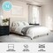 Martha Stewart Britta Full Upholstered Platform Bed w/Rounded Headboard, Piped Detailing/Cushioned Sderails, Beige TW-3WDB01B-F-BG-MS - alternate 4