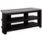 Homeroots 42in Black and Gray Open Shelving TV Stand 332877 - alternate 1