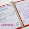 Bazic Products Slant D Ring View Binder with 2 Pockets, 3", Red 4163 - alternate 2
