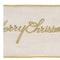 Homeroots 4" White And Gold Embroidered Merry Christmas Wired Ribbon 633456 - alternate 4