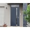 Vdomdoors Steel Door Cynex 6777 Grey Transom Window Stainless Inserts Single Modern Painted-W32xH80+16-Left-h CYNEX6777EXD-GRE-W32 x H80+16-Left-hand Outswing - alternate 3