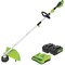 Greenworks 24V, 2 x 24V 16'' Brushless Attachment Capable String Trimmer with, 2 4.0 Ah USB Batteries & Charger 2123402 - alternate 1