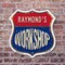 Signmission Raymond's Workshop, 6 Inch X 6 Inch, Plastic Sign SHI-P-6-489-RAYMOND - alternate 3