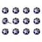 Homeroots Set of Twelve Blue And White Geometric Ceramic Drawer Pull Knobs, 12PK 321703 - alternate 3