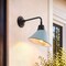 Jonathan Y Croydon 9.63" 1-Light Farmhouse Industrial Iron LED Gooseneck Arm Outdoor Sconce, Matte Silver Blue JYL7612K - alternate 3