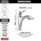 Delta Dorval: Single Handle Bathroom Faucet 556-MPU-DST - alternate 3
