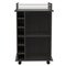 Homeroots 22in Espresso Wood Rolling Bar Cart With Wine Storage 477744 - alternate 1
