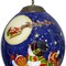 Homeroots Snowmen Family Watching Santa on a Sleigh Hand Painted Mouth Blown Glass Ornament 477524 - alternate 3