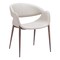 Homeroots Set of Two Beige and Brown Upholstered Faux Leather Open Back Dining Arm Chairs 555880 - alternate 4