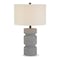 Homeroots 23" Gray Concrete Faceted Column Table Lamp With White Drum Shade 523608 - alternate 2