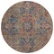 Homeroots 8' Red Orange And Blue Round Oriental Washable Indoor Outdoor Area Rug 563840 - alternate 2