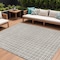 Homeroots 8' X 10' Taupe And Ivory Geometric Washable Indoor Outdoor Area Rug 614788 - alternate 1