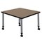 Regency Square Kee Height Adjustable Mobile Classroom Activity Table, 30 in W, 30 in L, Noble Oak TB3030NOAPCGY - alternate 3