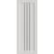 Sartodoors Slab Door Panel 18 x 96 inches, BASIC 4906 White with Black Glass, Bathroom Bedroom Doors BASIC4906S-WS-1896 - alternate 1