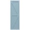 Ekena Millwork True Fit PVC Two Equal Panel Farmhouse Fixed Mount Shutters w/ Z-Bar, Peaceful Blue , 18W x 46H, PR TFP102FH18X046SB - alternate 6