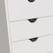 Homeroots 16" White Solid Wood Five Drawer Lingerie Chest 522812 - alternate 3