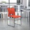Flash Furniture Orange Plastic Stack Chair, PK5 5-RUT-2-OR-GG - alternate 4