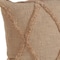 Homeroots Set of Two Tan Diamond Cotton Throw Pillow With Fringe, 2PK 554590 - alternate 2